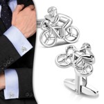 Stainless Steel Bicycle Cufflinks